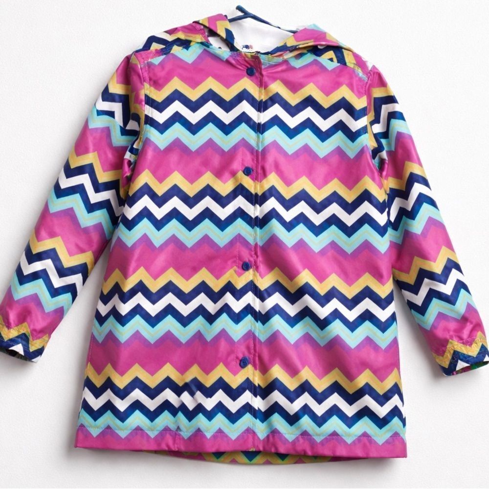 Hartstrings Purple and pink lined raincoat with hood